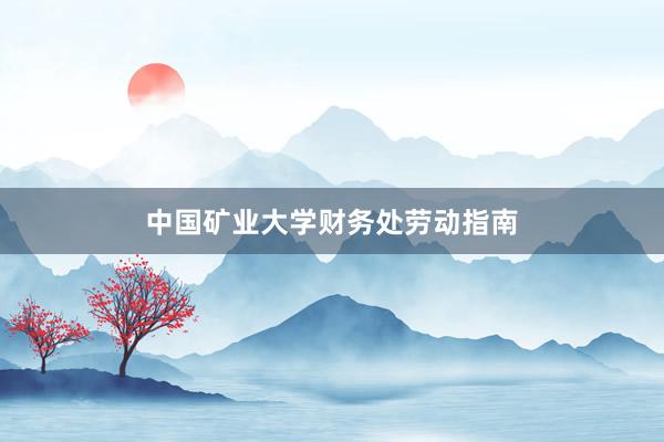 中国矿业大学财务处劳动指南